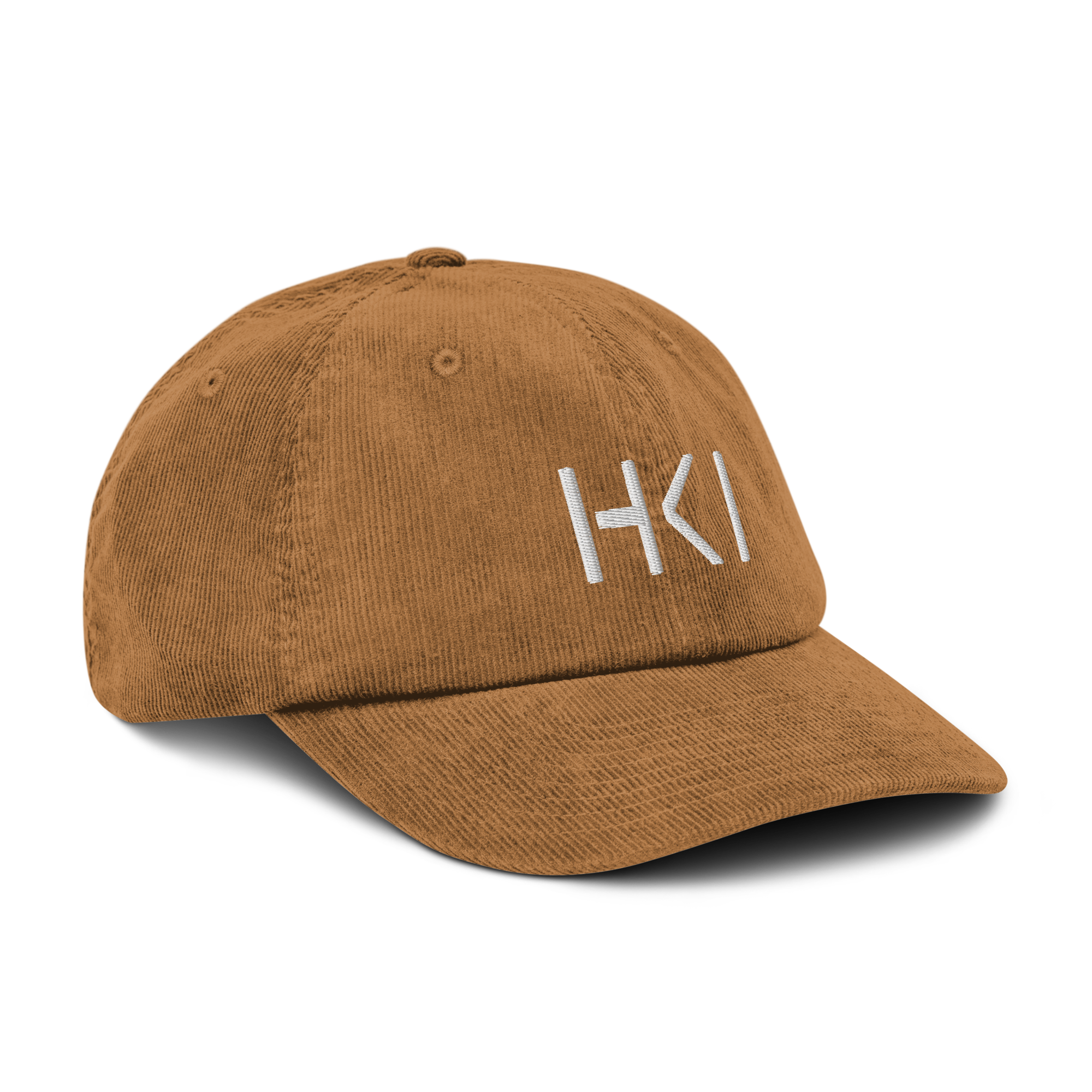 HKI Corduroy Cap (White Text)
