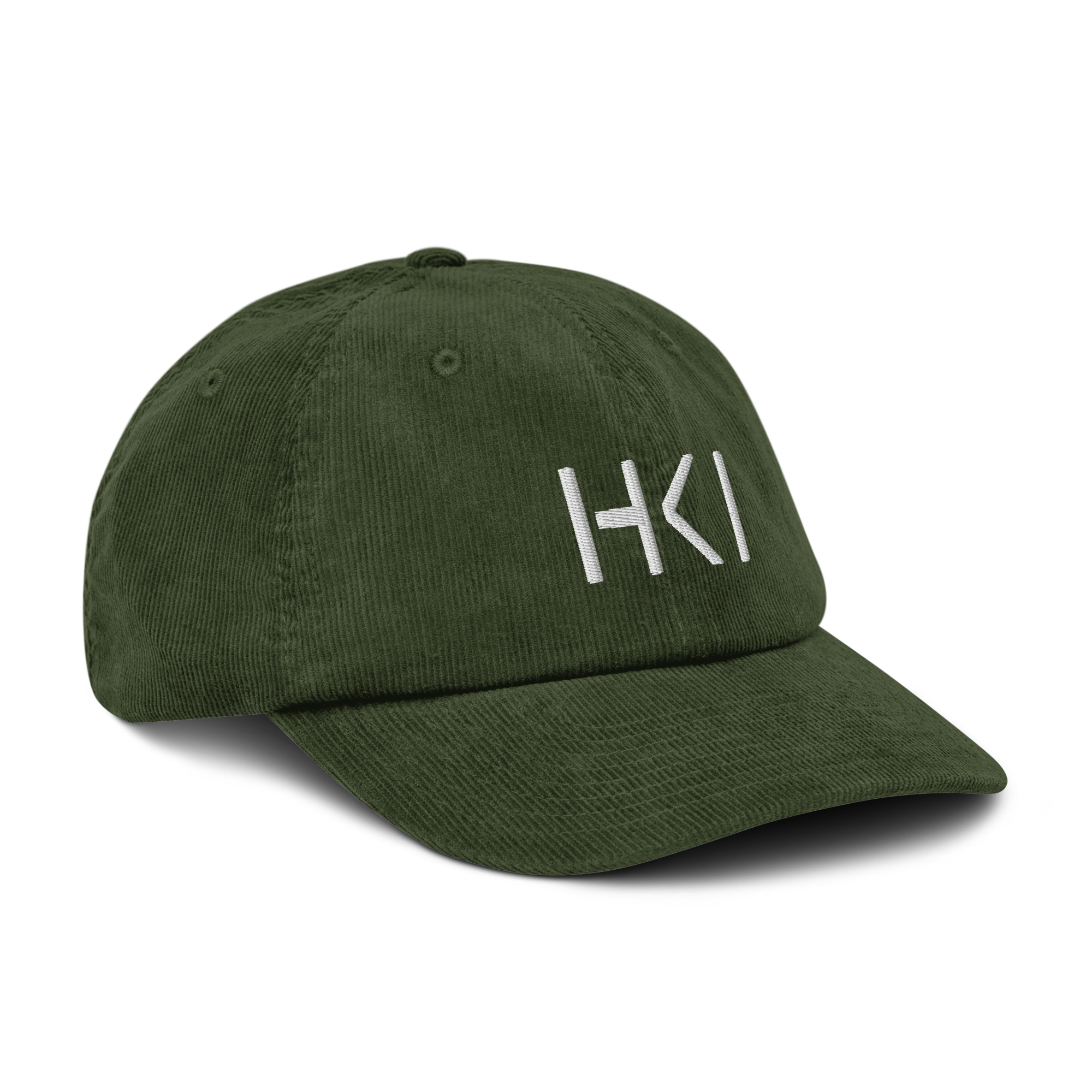 HKI Corduroy Cap (White Text)