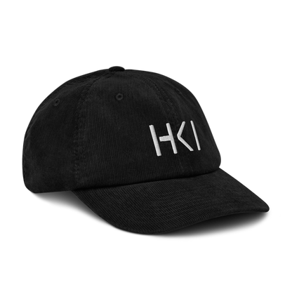 HKI Corduroy Cap (White Text)