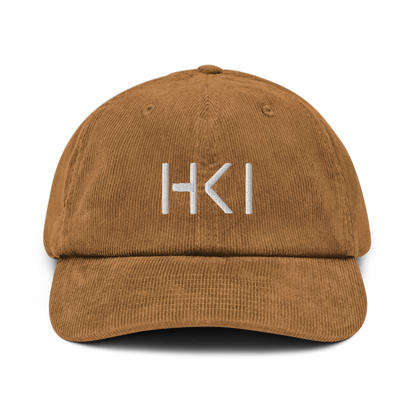 HKI Corduroy Cap (White Text)