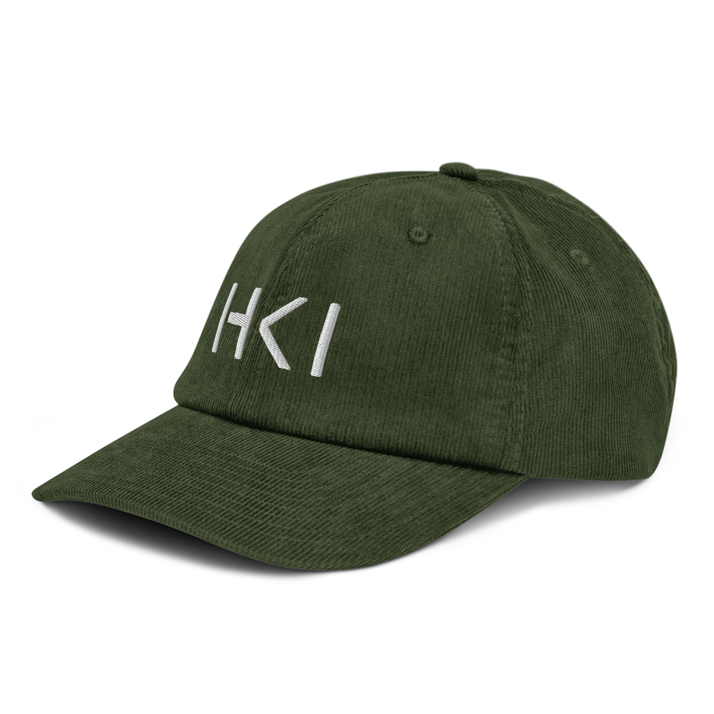 HKI Corduroy Cap (White Text)