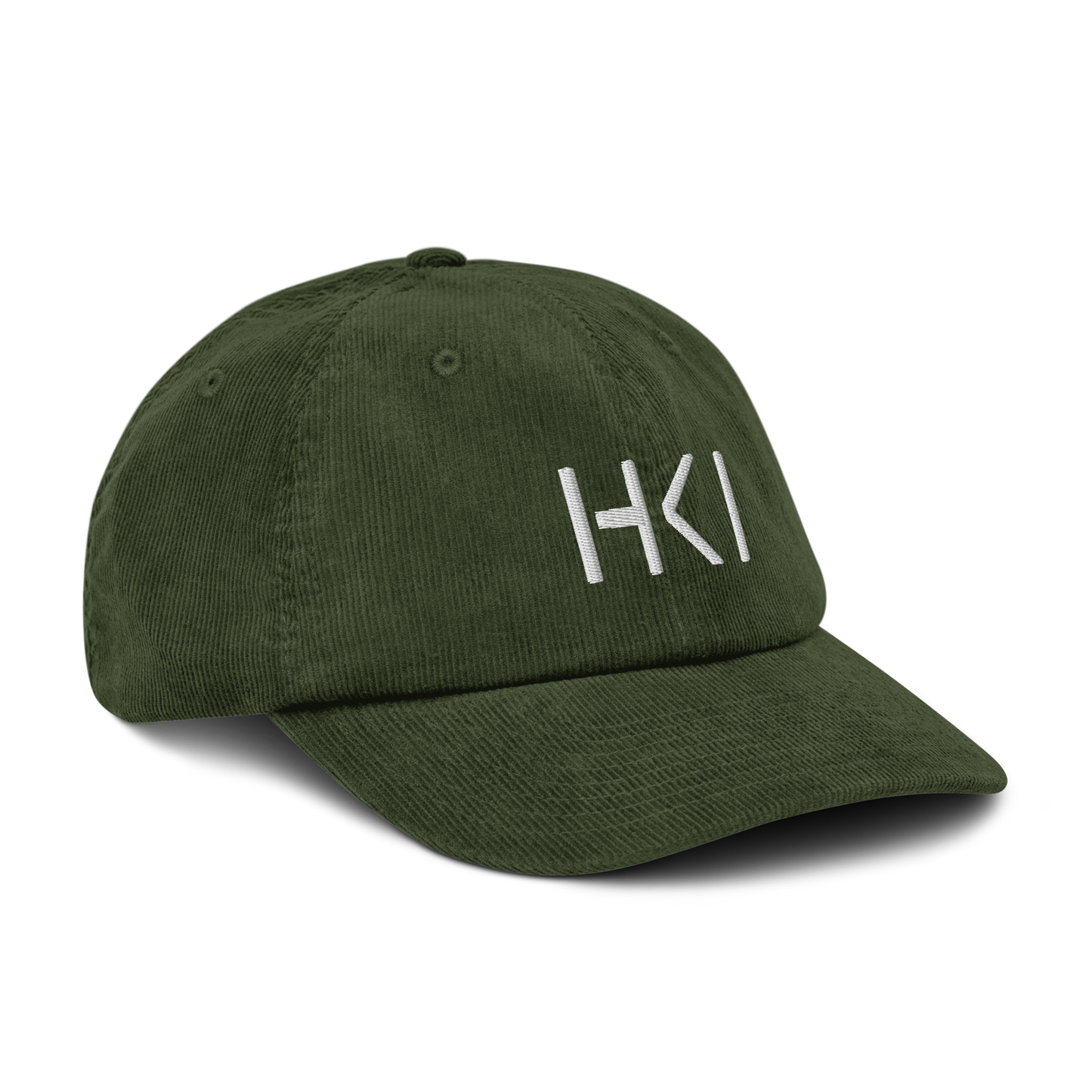 HKI Corduroy Cap (White Text)