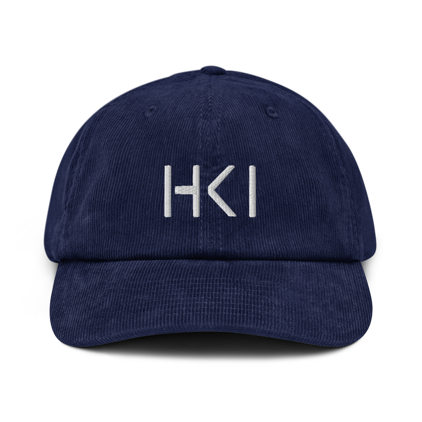 HKI Corduroy Cap (White Text)