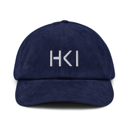 HKI Corduroy Cap (White Text)