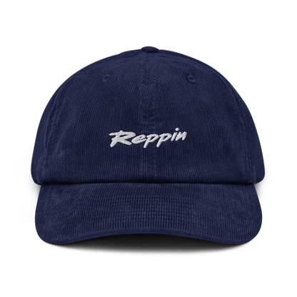 Oxford Navy GRANI Corduroy Cap (Reppin Up Front), Kauniainen, Finland | Reppin® - Wear you're from, wherever you go.