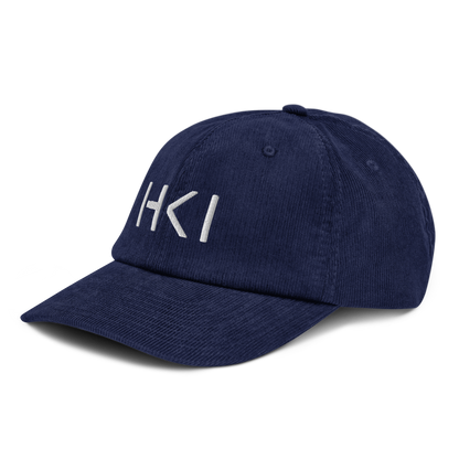 HKI Corduroy Cap (White Text)